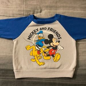 Grey and blue Disney Mickey and friends sweater